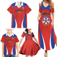 Custom Football Chile Football Family Matching Summer Maxi Dress and Hawaiian Shirt La Roja Go Champions