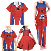 Custom Football Chile Football Family Matching Tank Maxi Dress and Hawaiian Shirt La Roja Go Champions
