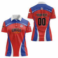 Custom Football Chile Football Women Polo Shirt La Roja Go Champions