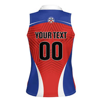 Custom Football Chile Football Women Sleeveless Polo Shirt La Roja Go Champions