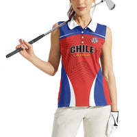 Custom Football Chile Football Women Sleeveless Polo Shirt La Roja Go Champions