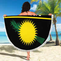 Guadeloupe Beach Blanket Rejyon Gwadloup Black Version