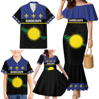 Guadeloupe Family Matching Mermaid Dress and Hawaiian Shirt Rejyon Gwadloup Black Version