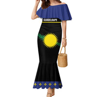 Guadeloupe Family Matching Mermaid Dress and Hawaiian Shirt Rejyon Gwadloup Black Version