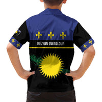 Guadeloupe Family Matching Short Sleeve Bodycon Dress and Hawaiian Shirt Rejyon Gwadloup Black Version