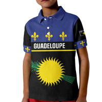 Guadeloupe Kid Polo Shirt Rejyon Gwadloup Black Version