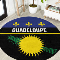 Guadeloupe Round Carpet Rejyon Gwadloup Black Version