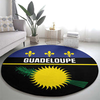 Guadeloupe Round Carpet Rejyon Gwadloup Black Version