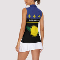 Guadeloupe Women Sleeveless Polo Shirt Rejyon Gwadloup Black Version