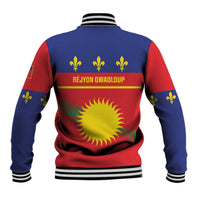 Guadeloupe Baseball Jacket Rejyon Gwadloup Red Version