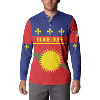 Guadeloupe Button Sweatshirt Rejyon Gwadloup Red Version