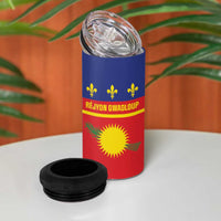 Guadeloupe 4 in 1 Can Cooler Tumbler Rejyon Gwadloup Red Version