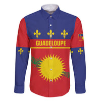Guadeloupe Family Matching Long Sleeve Bodycon Dress and Hawaiian Shirt Rejyon Gwadloup Red Version