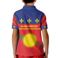 Guadeloupe Kid Polo Shirt Rejyon Gwadloup Red Version