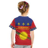 Guadeloupe Kid T Shirt Rejyon Gwadloup Red Version