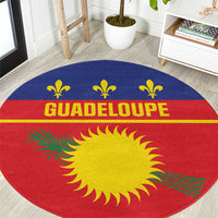 Guadeloupe Round Carpet Rejyon Gwadloup Red Version