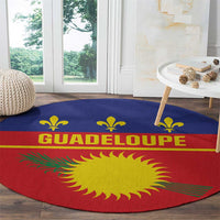 Guadeloupe Round Carpet Rejyon Gwadloup Red Version