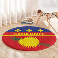 Guadeloupe Round Carpet Rejyon Gwadloup Red Version