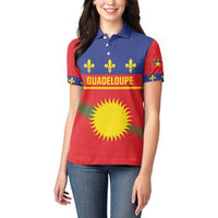 Guadeloupe Women Polo Shirt Rejyon Gwadloup Red Version