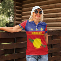 Guadeloupe Women Polo Shirt Rejyon Gwadloup Red Version