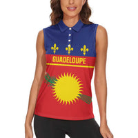 Guadeloupe Women Sleeveless Polo Shirt Rejyon Gwadloup Red Version