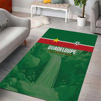 Football Guadeloupe Green Area Rug Les Gwada Boy Go Champions