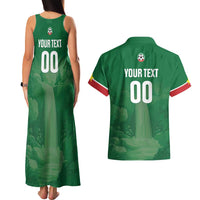 Custom Football Guadeloupe Green Couples Matching Tank Maxi Dress and Hawaiian Shirt Les Gwada Boy Go Champions