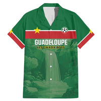 Custom Football Guadeloupe Green Family Matching Mermaid Dress and Hawaiian Shirt Les Gwada Boy Go Champions