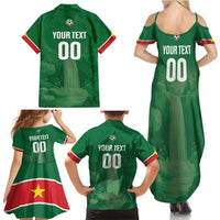 Custom Football Guadeloupe Green Family Matching Summer Maxi Dress and Hawaiian Shirt Les Gwada Boy Go Champions