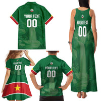 Custom Football Guadeloupe Green Family Matching Tank Maxi Dress and Hawaiian Shirt Les Gwada Boy Go Champions