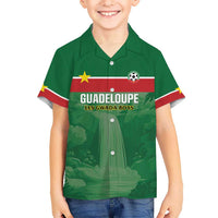 Custom Football Guadeloupe Green Hawaiian Shirt Les Gwada Boy Go Champions