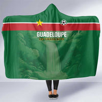 Football Guadeloupe Green Hooded Blanket Les Gwada Boy Go Champions