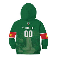 Custom Football Guadeloupe Green Kid Hoodie Les Gwada Boy Go Champions