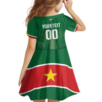 Custom Football Guadeloupe Green Kid Short Sleeve Dress Les Gwada Boy Go Champions