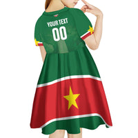 Custom Football Guadeloupe Green Kid Short Sleeve Dress Les Gwada Boy Go Champions