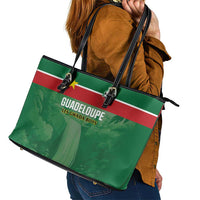 Football Guadeloupe Green Leather Tote Bag Les Gwada Boy Go Champions