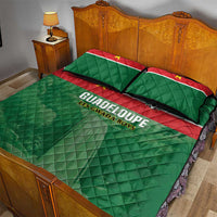 Football Guadeloupe Green Quilt Bed Set Les Gwada Boy Go Champions