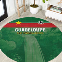 Football Guadeloupe Green Round Carpet Les Gwada Boy Go Champions