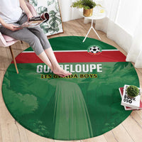 Football Guadeloupe Green Round Carpet Les Gwada Boy Go Champions