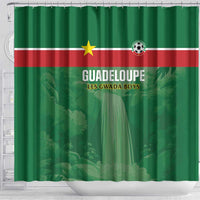 Football Guadeloupe Green Shower Curtain Les Gwada Boy Go Champions