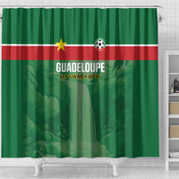 Football Guadeloupe Green Shower Curtain Les Gwada Boy Go Champions