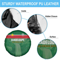 Football Guadeloupe Green Spare Tire Cover Les Gwada Boy Go Champions