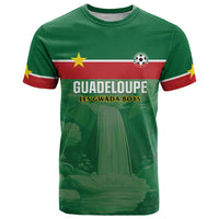 Custom Football Guadeloupe Green T Shirt Les Gwada Boy Go Champions