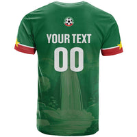 Custom Football Guadeloupe Green T Shirt Les Gwada Boy Go Champions