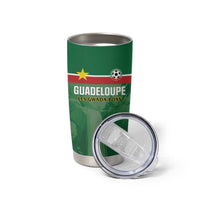 Custom Football Guadeloupe Green Tumbler Cup Les Gwada Boy Go Champions