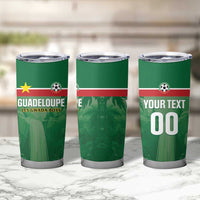 Custom Football Guadeloupe Green Tumbler Cup Les Gwada Boy Go Champions