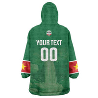 Custom Football Guadeloupe Green Wearable Blanket Hoodie Les Gwada Boy Go Champions