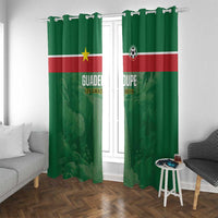 Football Guadeloupe Green Window Curtain Les Gwada Boy Go Champions