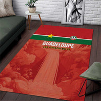 Football Guadeloupe Red Area Rug Les Gwada Boy Go Champions