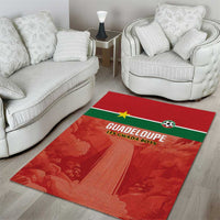 Football Guadeloupe Red Area Rug Les Gwada Boy Go Champions
